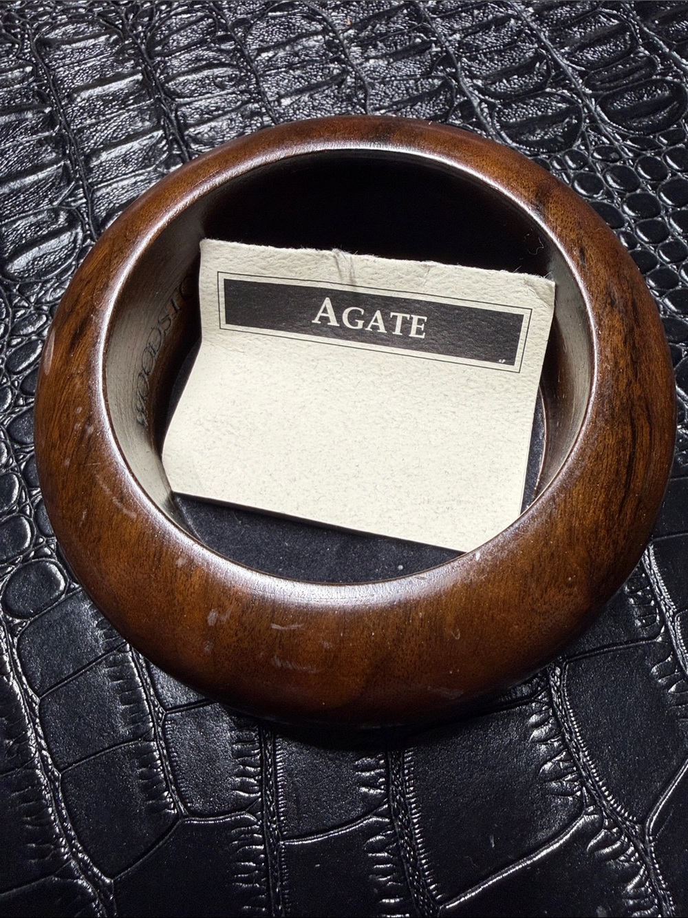 Woodstones Agate Inlaid Wooden Small Tray